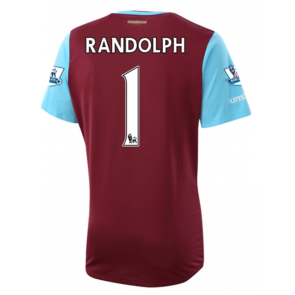 West Ham 2015-16 RANDOLPH #1 Home Soccer Jersey
